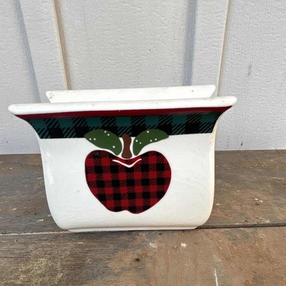 Ingleman Design Applejack Ceramic Napkin Holder Apple Jack